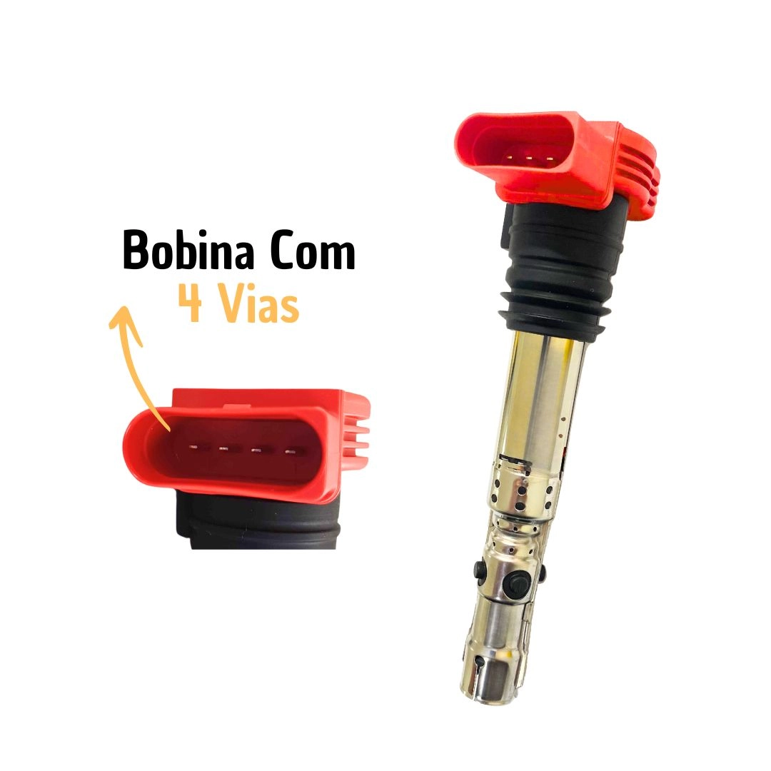 Kit 6 Bobina Ignição Para Audi A4 A6 3.0 2001 a 2006 Hella Kit 6 Bobina Ignição Para Audi A4 A6 3.0 2001 a 2006 Hella