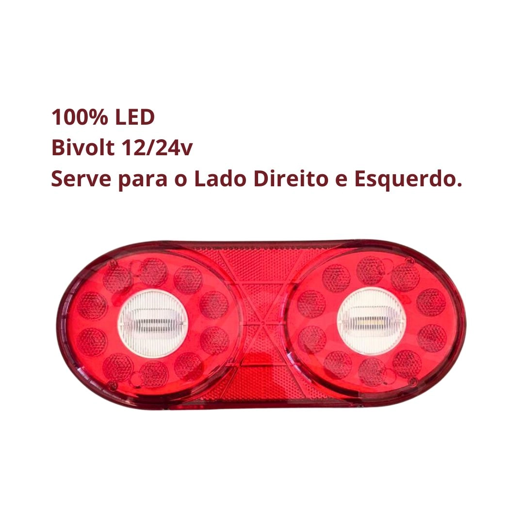Kit 2 Pares Lanternas Carreta Randon Full Led 13 + Chicotes Kit 2 Pares Lanternas Carreta Randon Full Led 13 + Chicotes