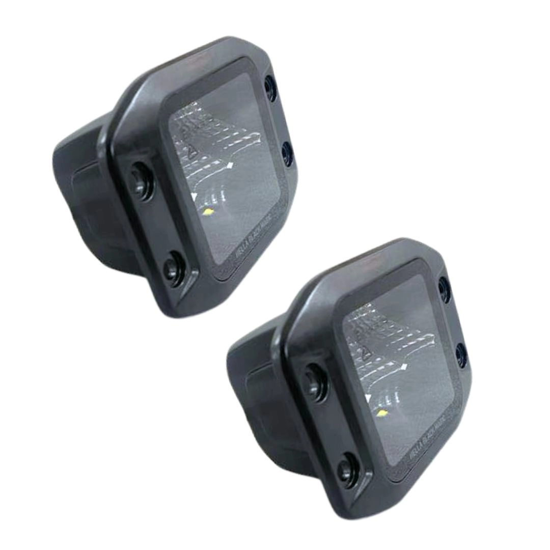 Par Farol Milha Auxiliar LED Parachoque Embutir Bivolt 12/24v Universal Hella 1FA358176831
