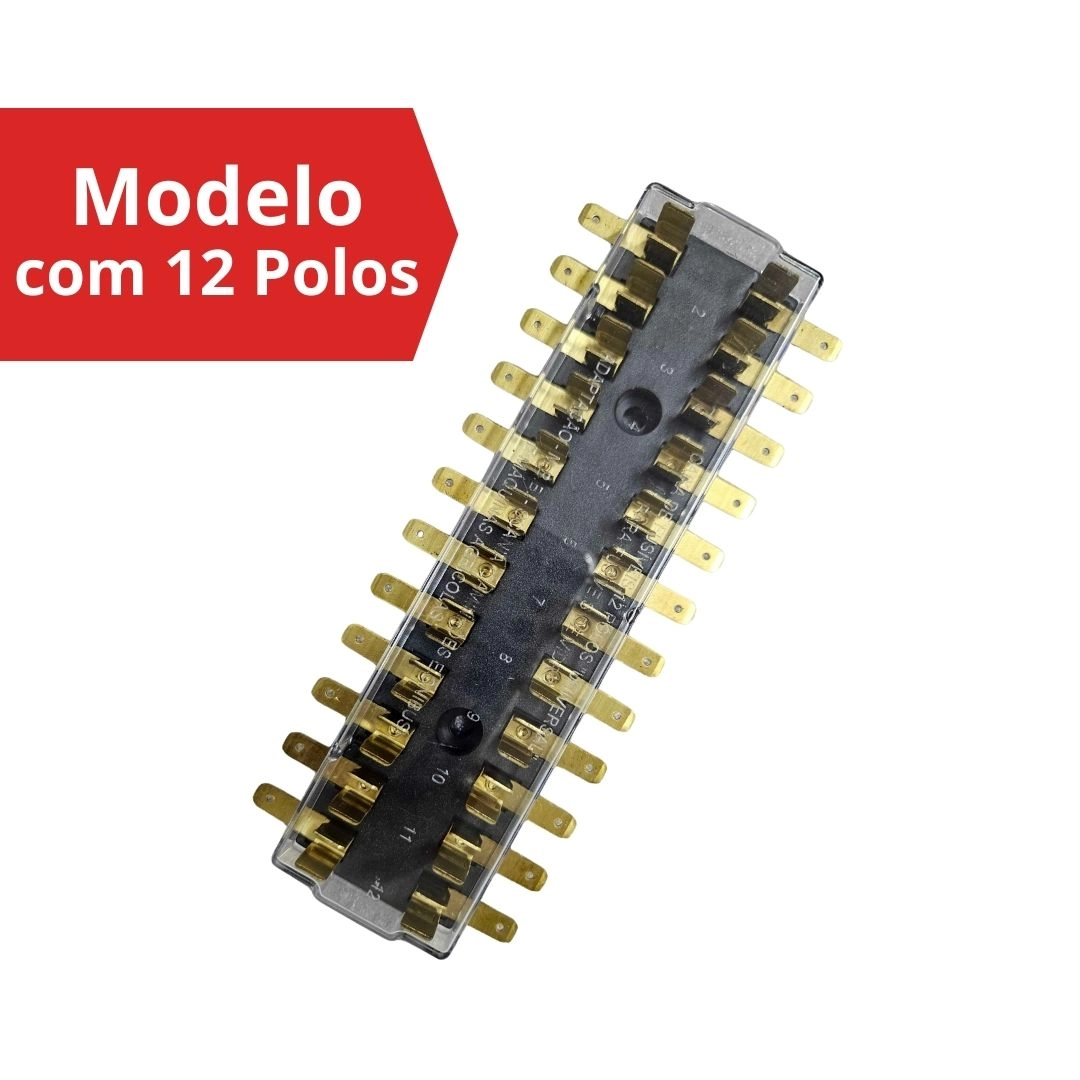 Caixa Fusível 12 Polos 4 Saidas Tipo Americano Para Scania