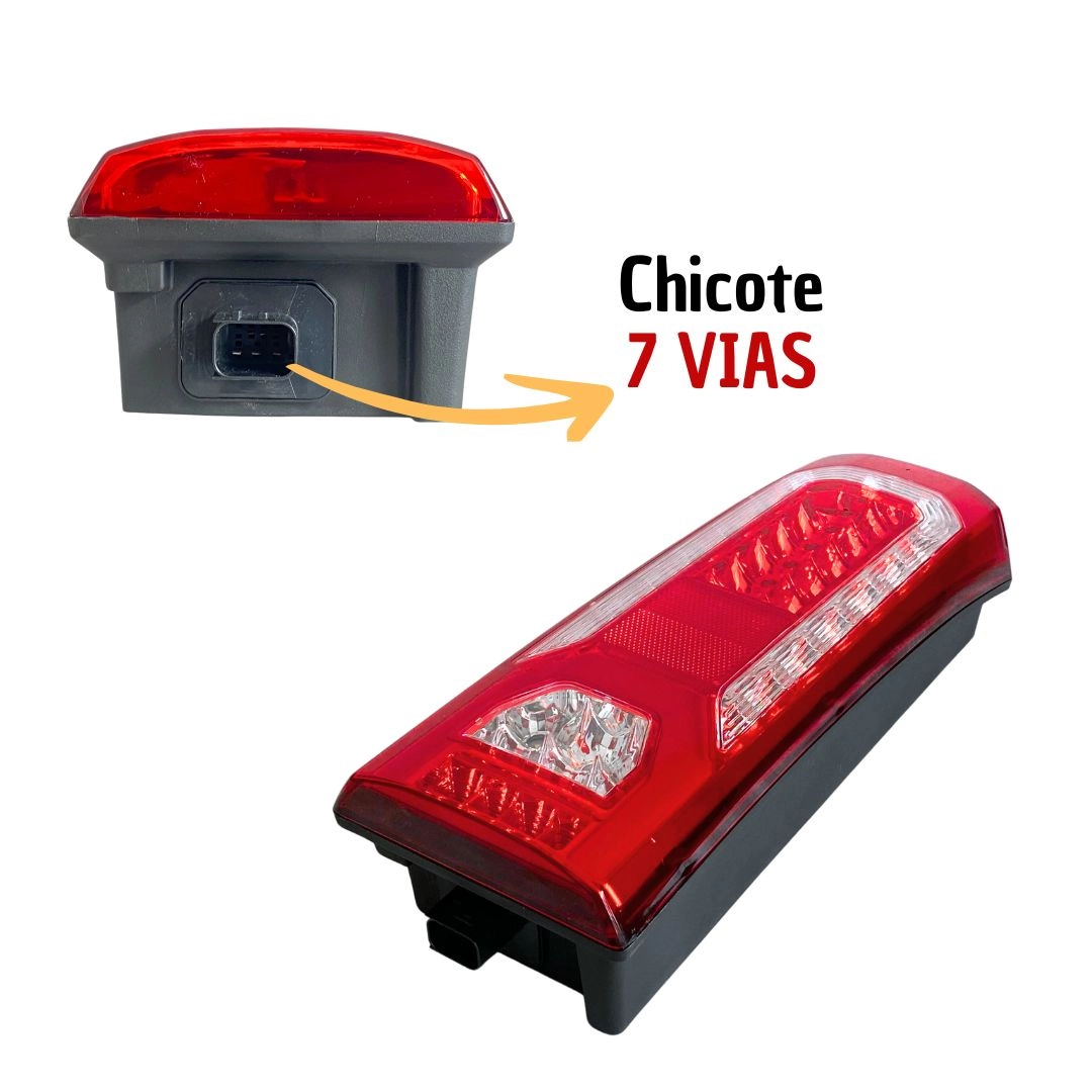 Lanterna Traseira LED 24V Para Caminhão Mercedes-Benz Axor Actros Lado Direito