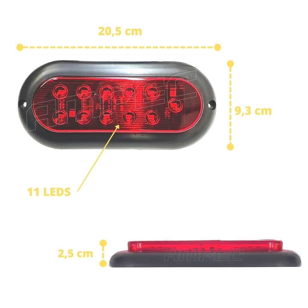 Lanterna Carreta Carretinha Reboque Jet Barco Vermelha 12V