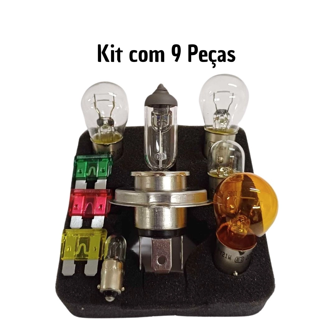 Kit Lampadas H4 12v Farol Seta Re Fusivel 9 Pçs Hella Kit Lampadas H4 12v Farol Seta Re Fusivel 9 Pçs Hella