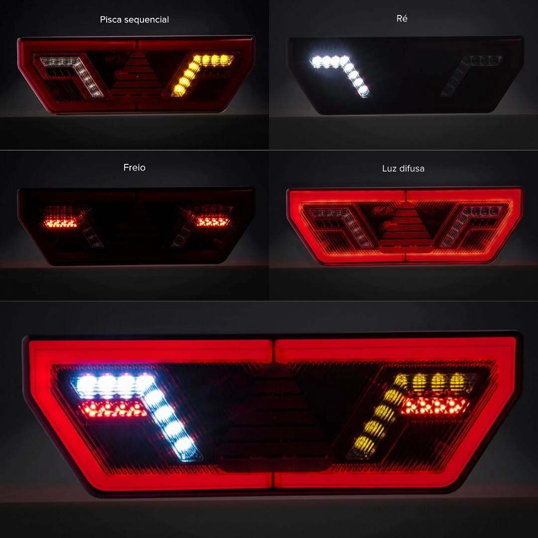 Lanterna Traseira Implementos Guerra Universal 24V LED LD