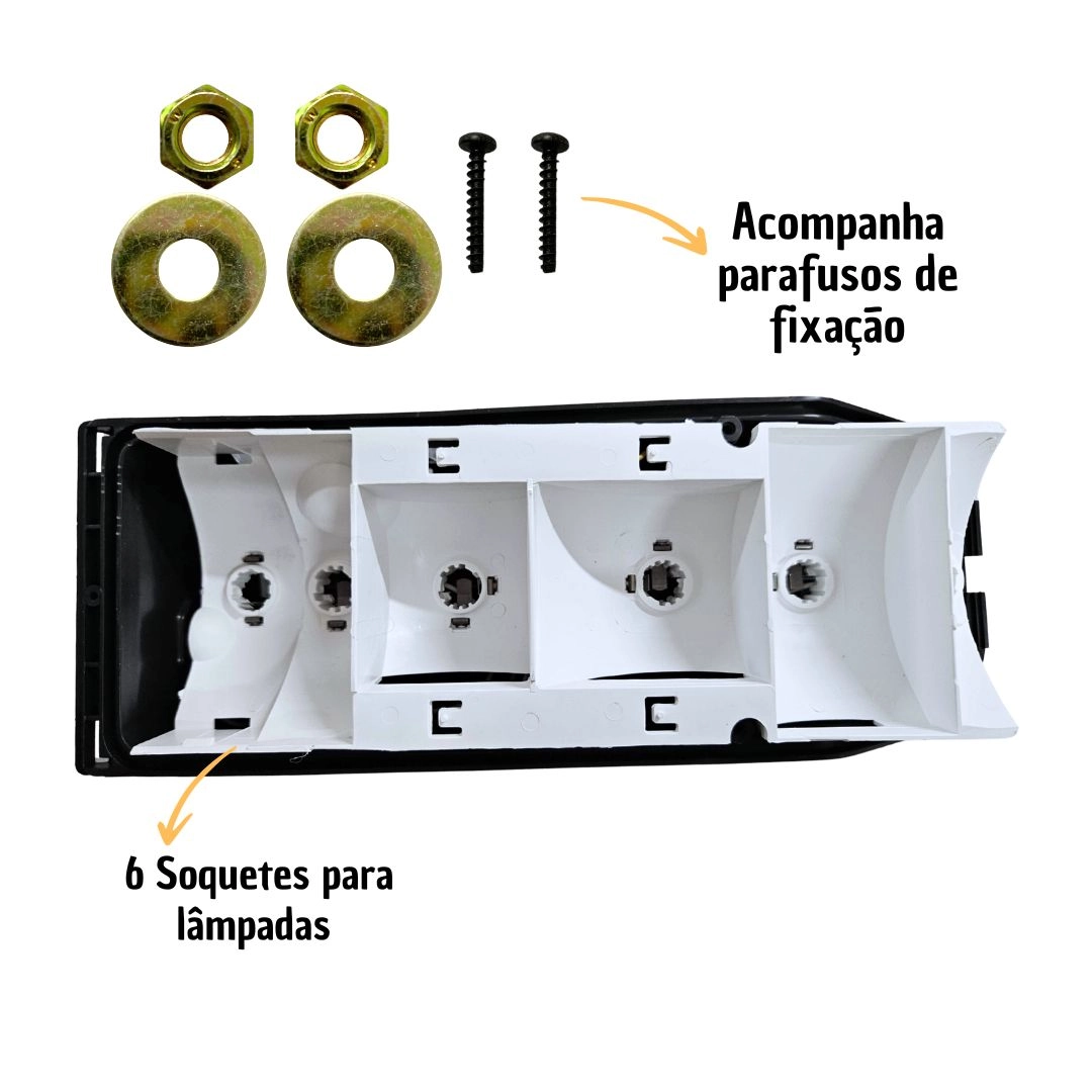 Lanterna Traseira Para Volvo FH FM NH 2004 a 2018 Com Vigia Lado Esquerdo