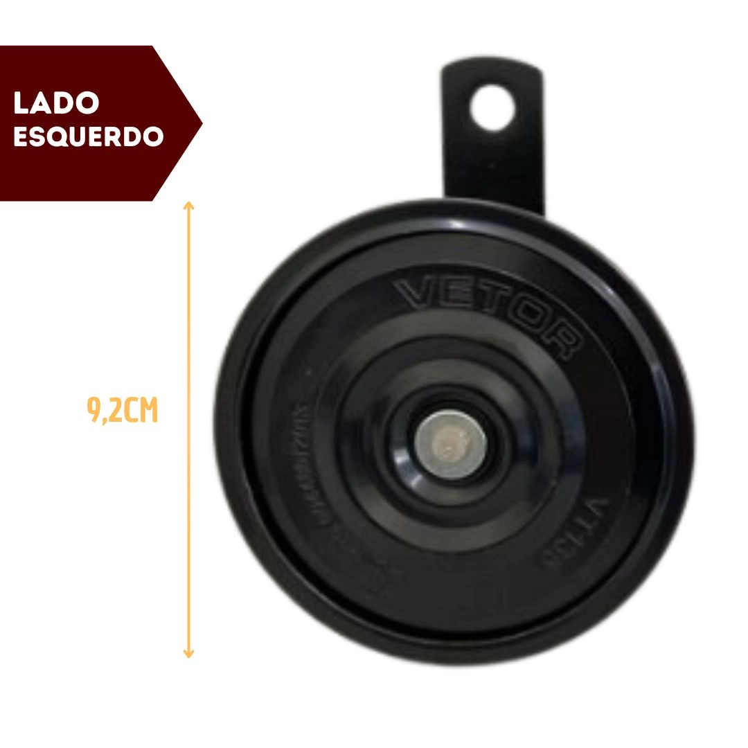 Buzina Paquerinha Eletrônica Universal 92mm 12V Grave Agudo Buzina Paquerinha Eletrônica Universal 92mm 12V Grave Agudo