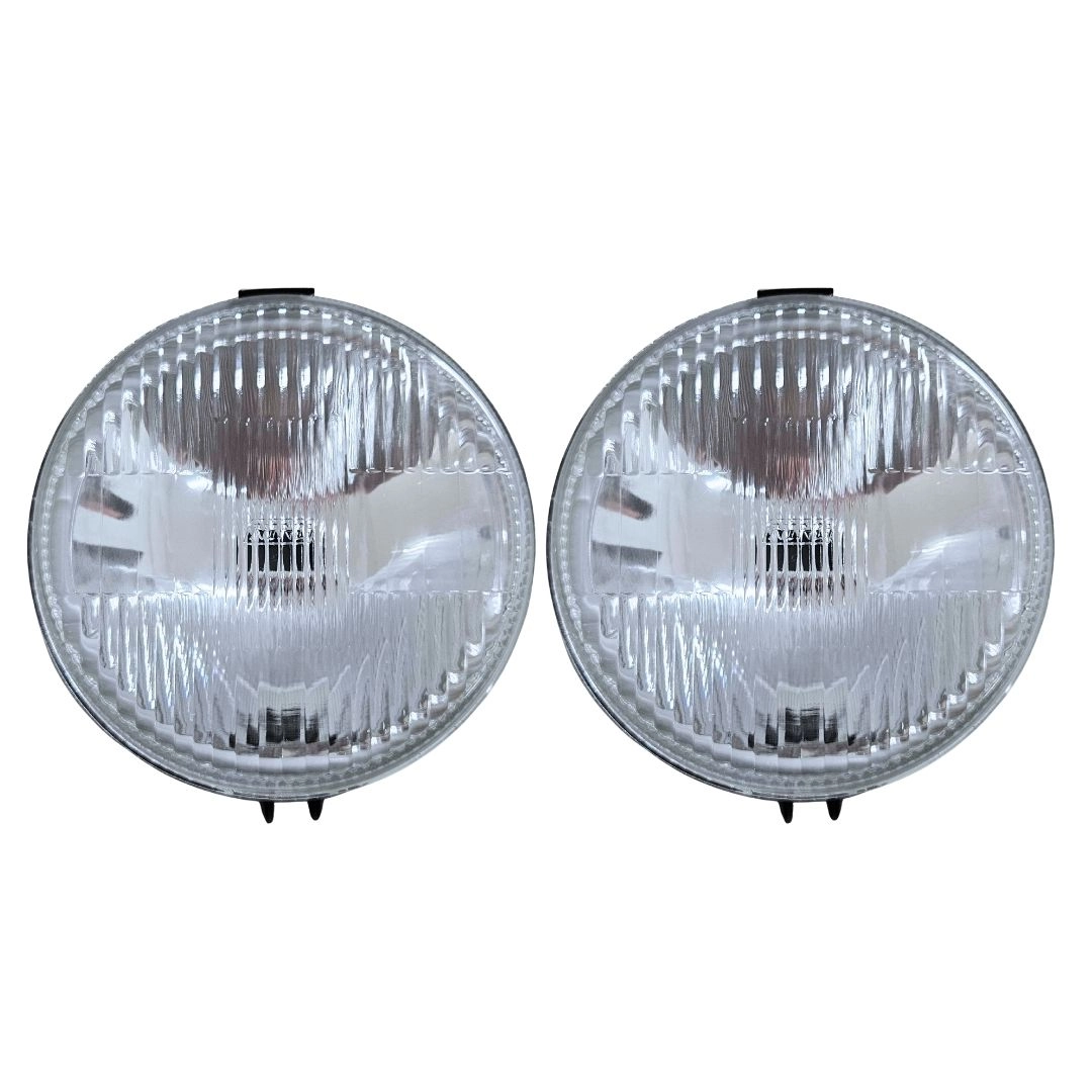 Par Farol Auxiliar Universal Redondo 142mm Lente Vidro H3
