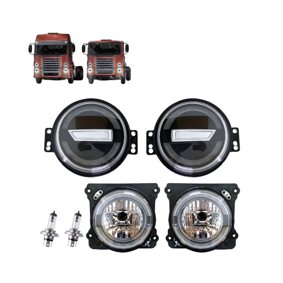 Kit Farol DRL Led + Pisca Para VW Novo Constellation Kit Farol DRL Led + Pisca Para VW Novo Constellation