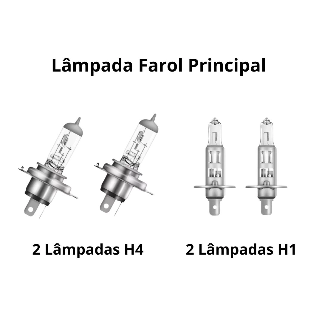 Kit Farol Duplo Vidro Para Ford F1000 F4000 + Lâmpadas Kit Farol Duplo Vidro Para Ford F1000 F4000 + Lâmpadas