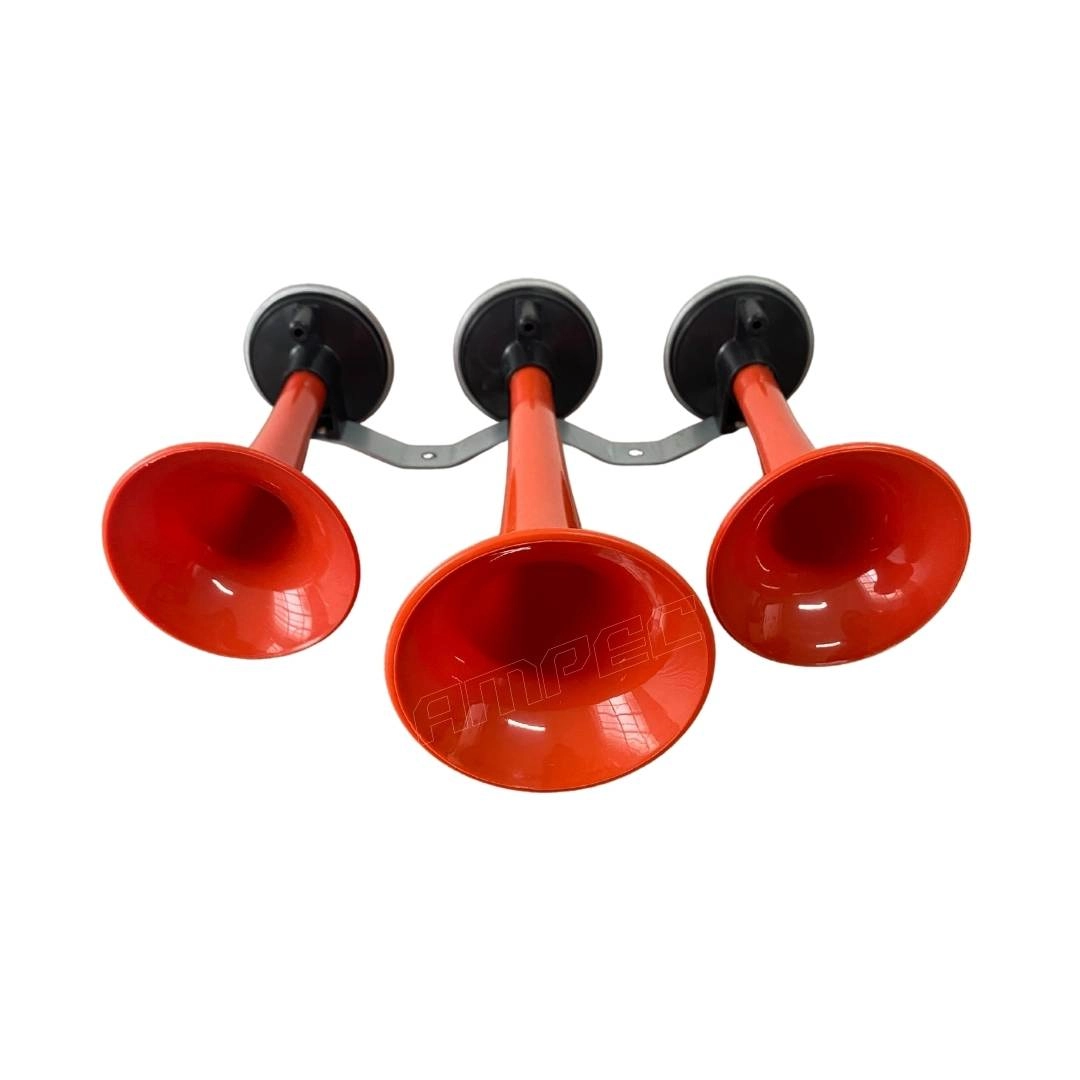 Kit Buzina Verdureiro 3 Cornetas Com Válvula Cordinha Metal 