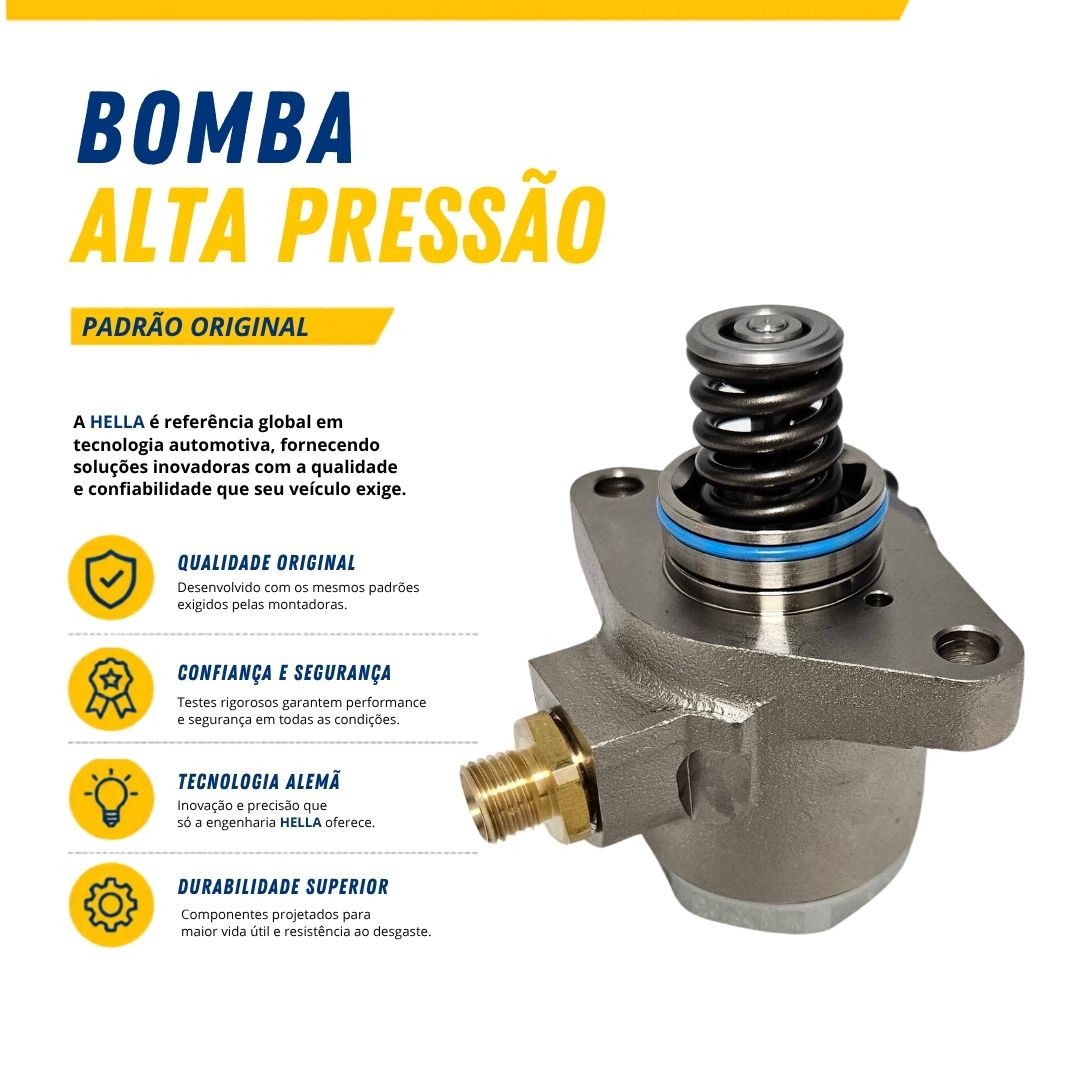 Bomba Alta Pressão Combustível 2 Vias Para Audi A1 1.4 Audi A3 1.4 Audi Q3 1.4 EA211 TFSI Hella 04E127026AA Bomba Alta Pressão Combustível 2 Vias Para Audi A1 1.4 Audi A3 1.4 Audi Q3 1.4 EA211 TFSI Hella 04E127026AA