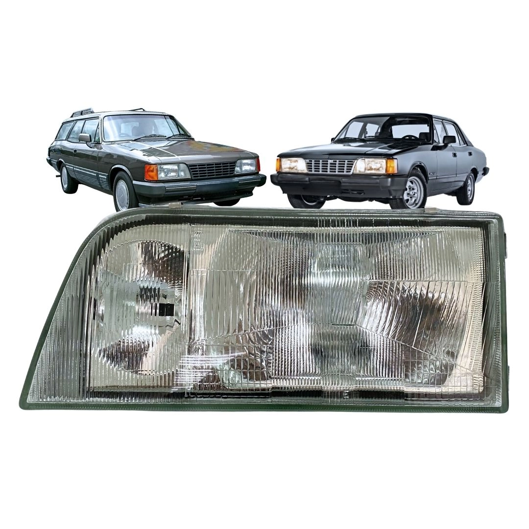 Farol Principal Ford Opala Caravan 88 a 92 Vidro Esquerdo Farol Principal Ford Opala Caravan 88 a 92 Vidro Esquerdo