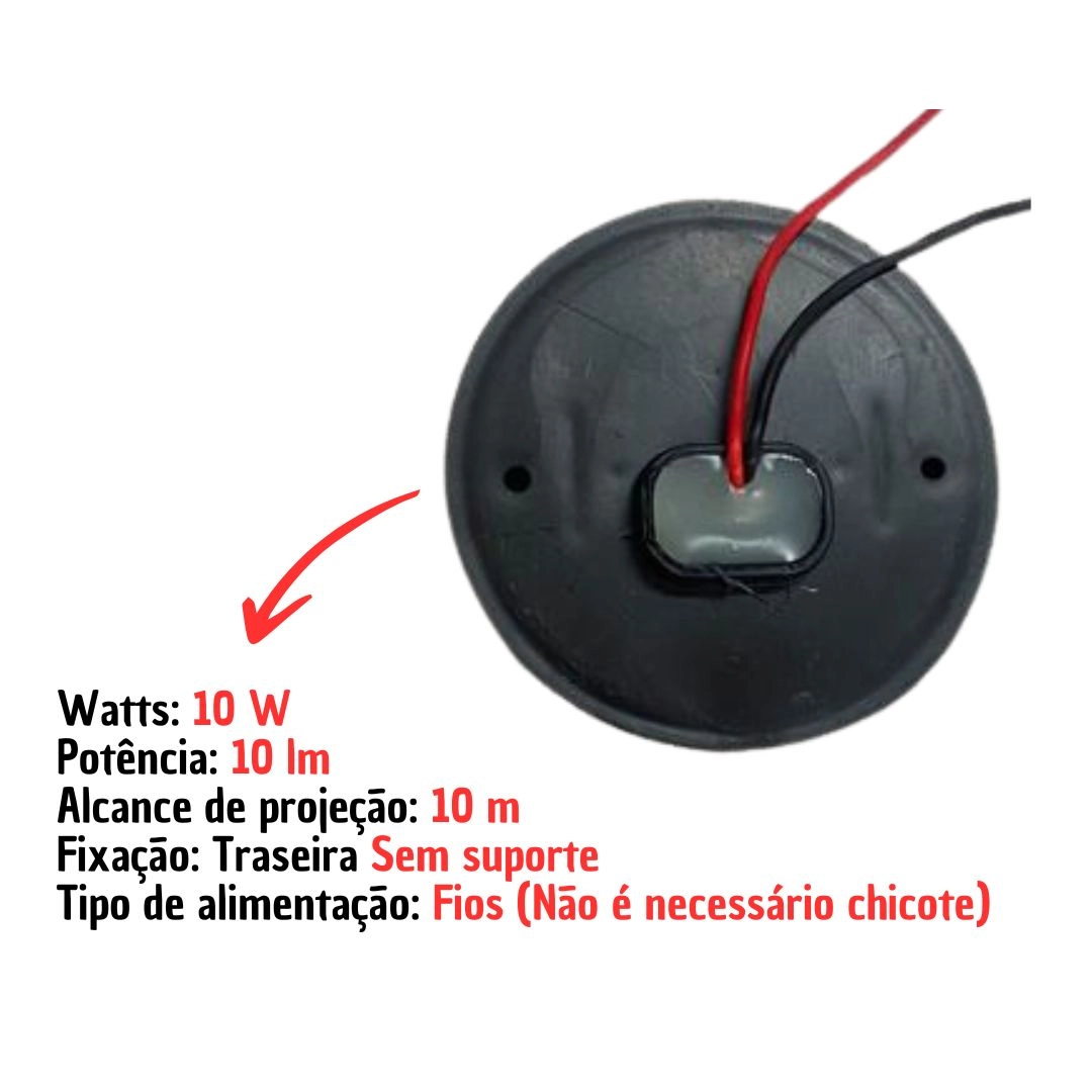 Lanterna Lateral Implemento G 85mm Sem Suporte LED Vermelha Para Carreta Caminhão Trailer Reboque