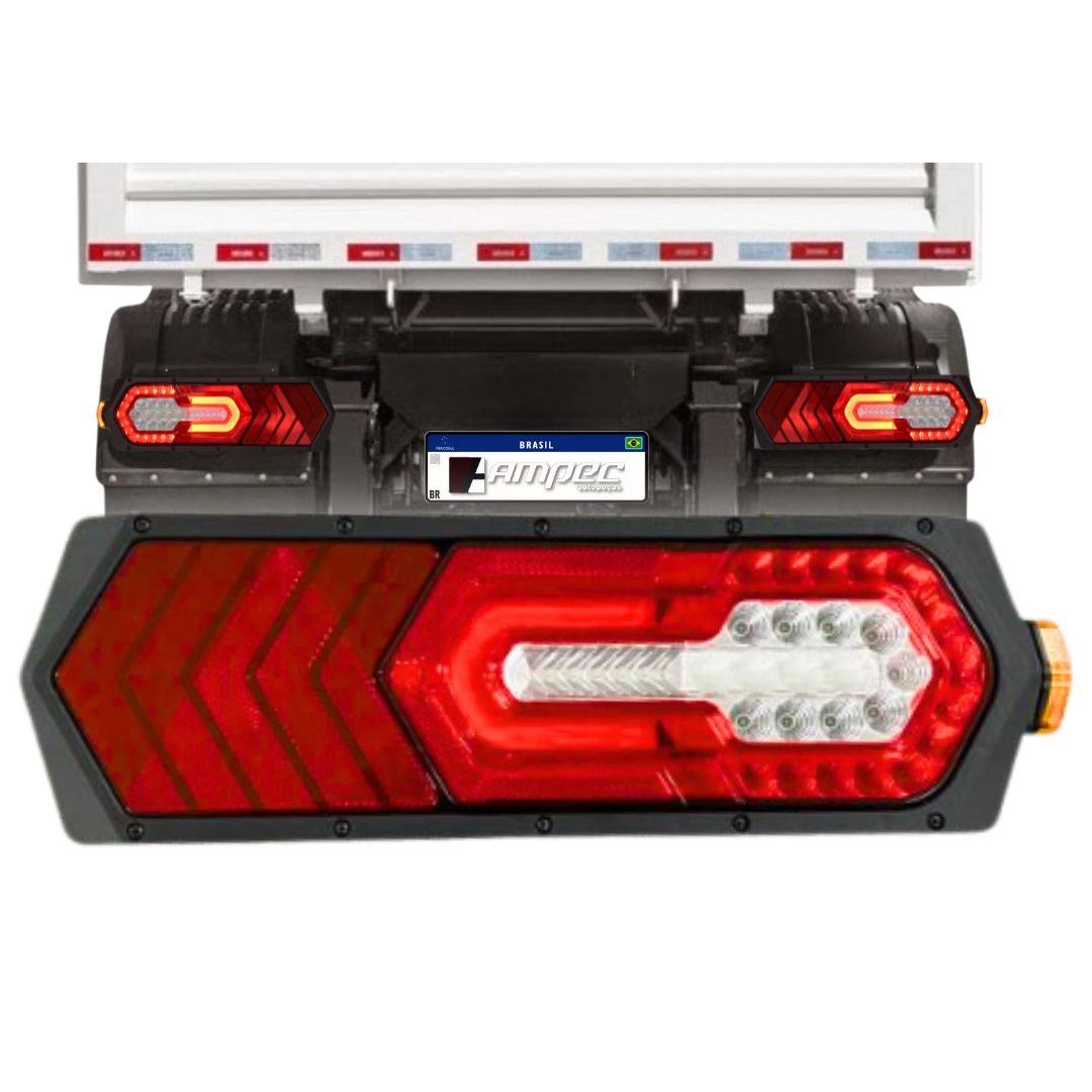 Conjunto Lanterna Traseira Turn Led Multifunção Bivolt LD Conjunto Lanterna Traseira Turn Led Multifunção Bivolt LD