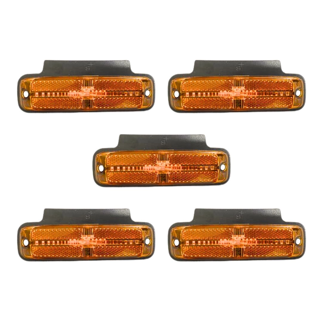 Kit 5 Lanternas Lateral Posição Direcional Com Suporte LED Kit 5 Lanternas Lateral Posição Direcional Com Suporte LED