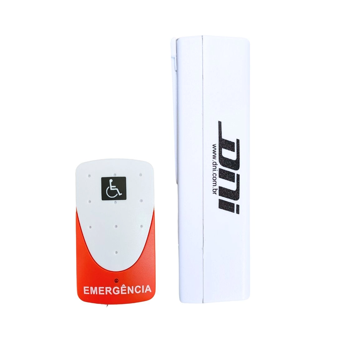 Alarme Campainha de Emergência para Banheiro PNE PCD e Idosos Sem Fio Bivolt DNI4241 Alarme Campainha de Emergência para Banheiro PNE PCD e Idosos Sem Fio Bivolt DNI4241