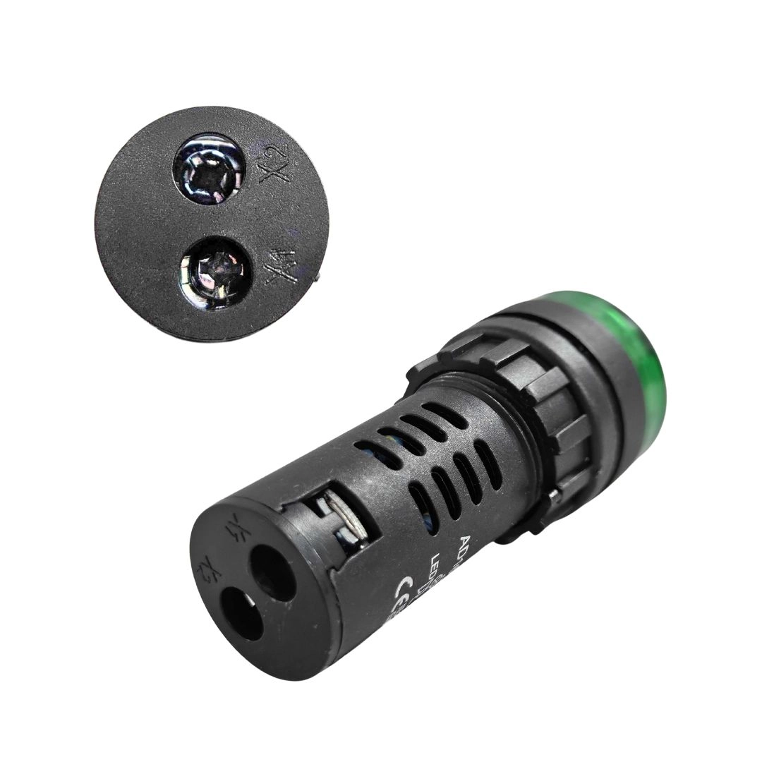 Alarme Sonoro Buzzer Sinaleiro LED Verde Audiovisual 24Vdc