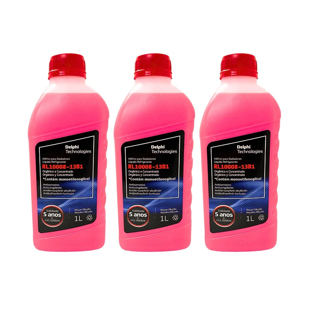 3 Aditivo Radiador Super Concentrado Organico Rosa Delphi 3L 3 Aditivo Radiador Super Concentrado Organico Rosa Delphi 3L