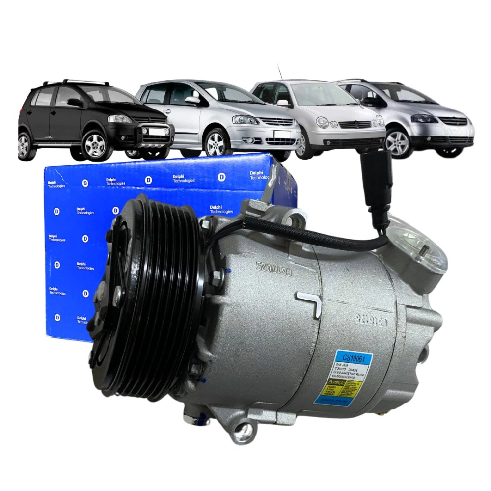 Compressor Ar Para CrossFox Fox Polo SpaceFox 1.0 1.6 2005 a 2014 Delphi CS10061