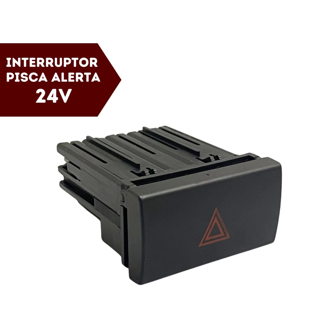 Botão Interruptor Pisca Alerta Para Ford Cargo 24V 00340
