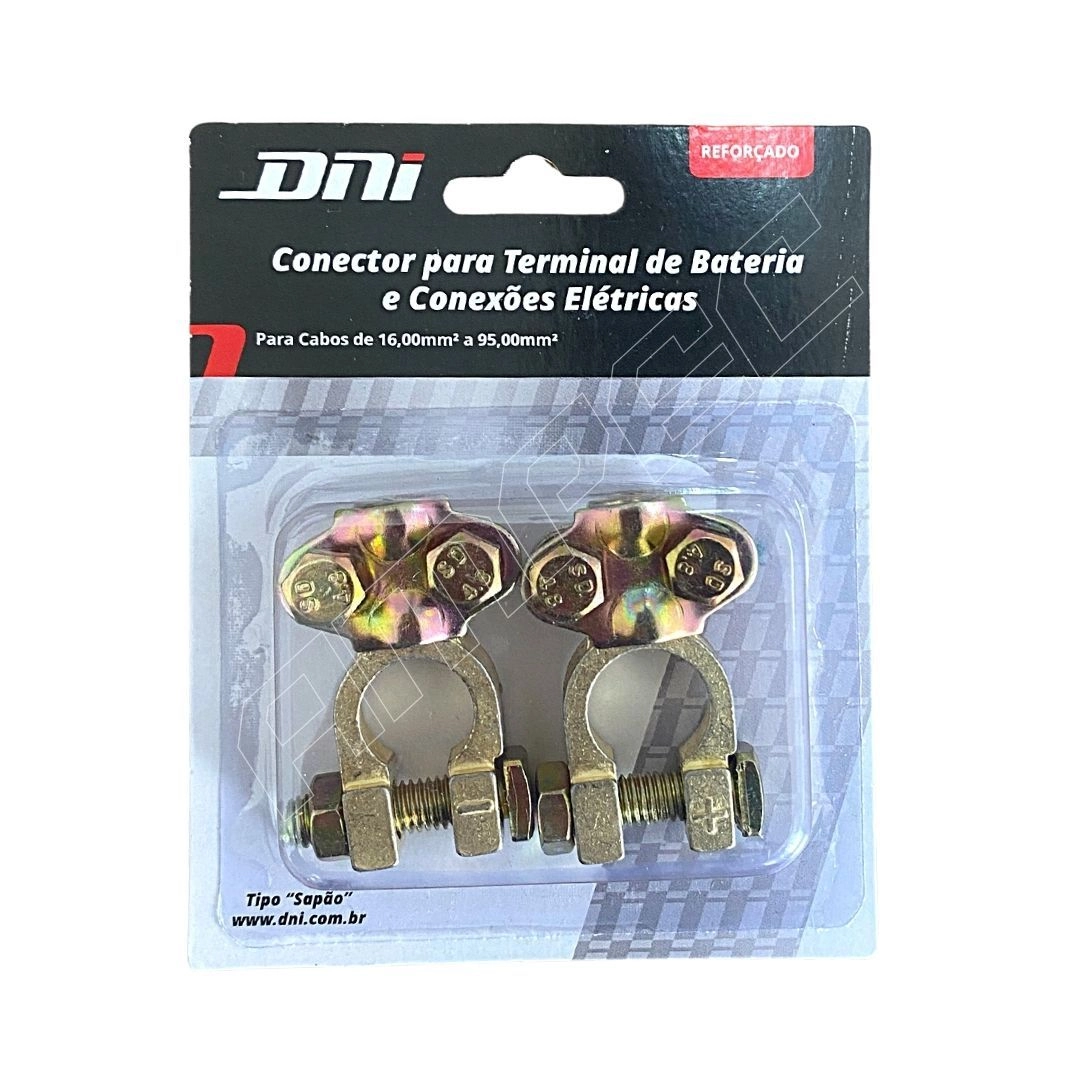 Kit 2 Terminal Bateria Universal Sapão Reforçado 16 a 95mm DNI7571
