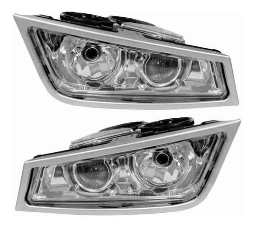 Par Farol Auxiliar Para Volvo FH13 Com Moldura Par Farol Auxiliar Para Volvo FH13 Com Moldura