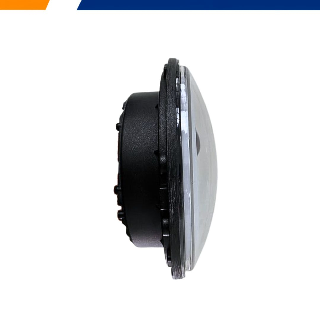Par Farol Angel Eyes LED 7 Polegadas 175mm 40 Watts Universal Para Fusca Kombi Defender Jeep Moto Harley Royal Enfield F