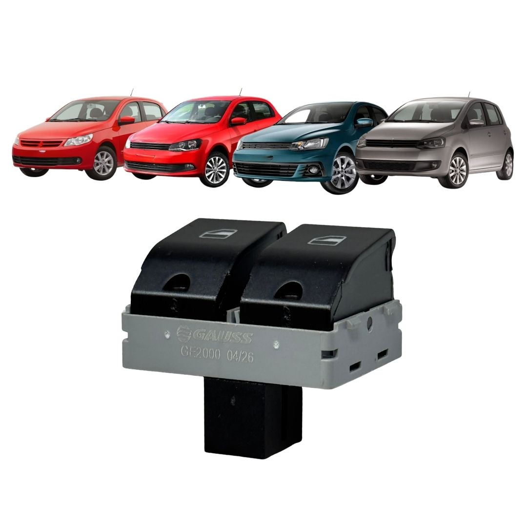 Botão Duplo Interruptor Vidro Elétrico Para Volkswagen Gol G4 G5 G6 Fox Polo Parati Saveiro Botão Duplo Interruptor Vidro Elétrico Para Volkswagen Gol G4 G5 G6 Fox Polo Parati Saveiro