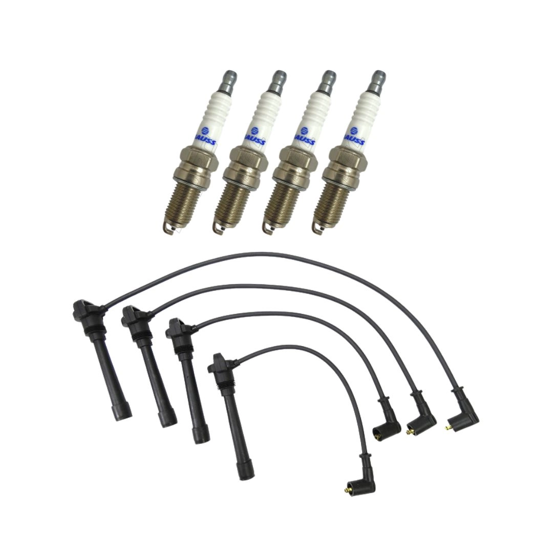 Kit Cabo Ignição e  Vela Fiat Palio Siena Doblo Gauss 