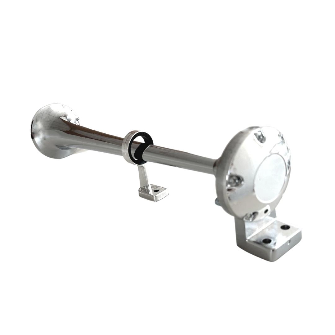 Buzina Caminhão Marítima Navio Cromada 45cm 12V C/Compressor Buzina Caminhão Marítima Navio Cromada 45cm 12V C/Compressor