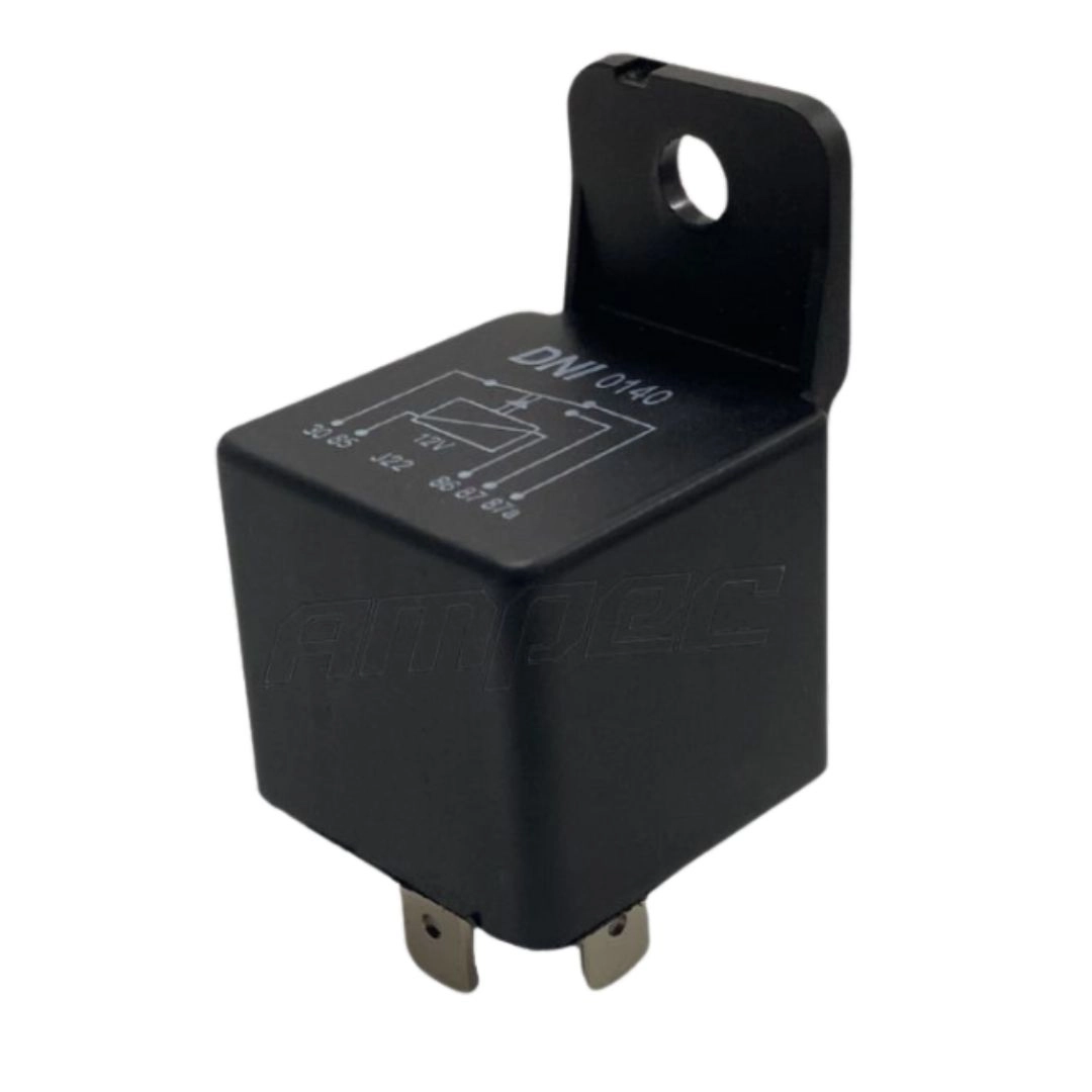 Relé Auxiliar Reversor 12v 40A / 10A 5 Terminais Com Suporte DNI0140