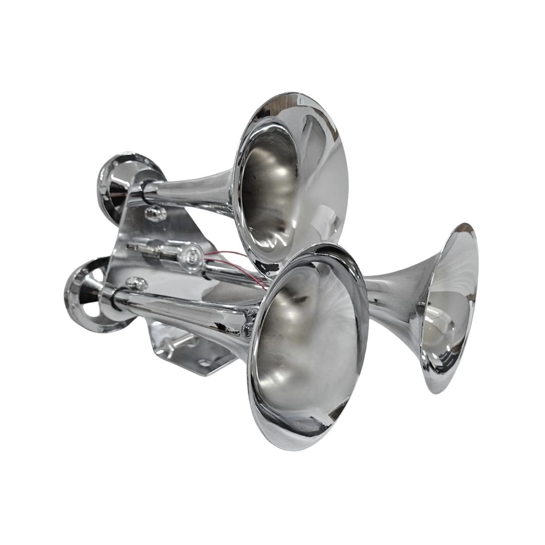 Buzina Marítima Trem Navio Para Caminhão 12/24v 3 Cornetas