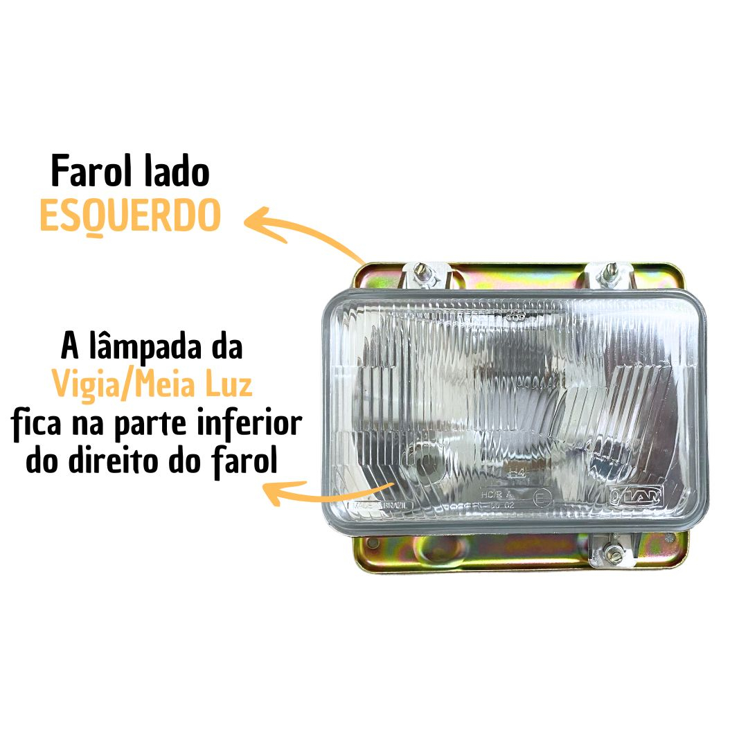 Kit 2 Farol Para Mercedes Bicudo 1993 a 2004 1214 1418 1618 1935 1844 Farol Lente Vidro