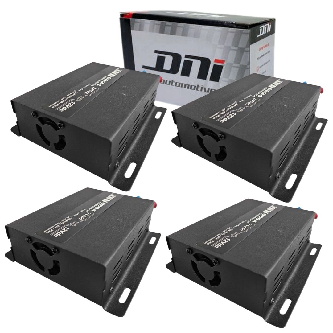 Kit 4 Inversor Conversor Voltagem 24V para 12V 300W C/Cooler Kit 4 Inversor Conversor Voltagem 24V para 12V 300W C/Cooler