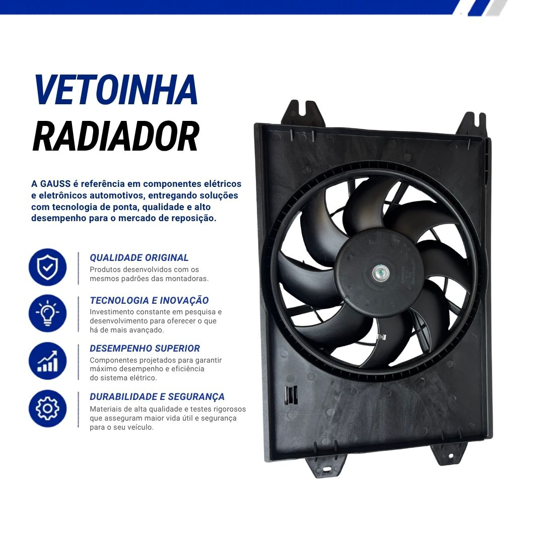 Eletroventilador Ventoinha do Radiador 12V 120W Lado Direito Com Defletor Para Mitsubishi Pajero iO 1.8 1999 a 2002 Gauss Eletroventilador Ventoinha do Radiador 12V 120W Lado Direito Com Defletor Para Mitsubishi Pajero iO 1.8 1999 a 2002 Gauss