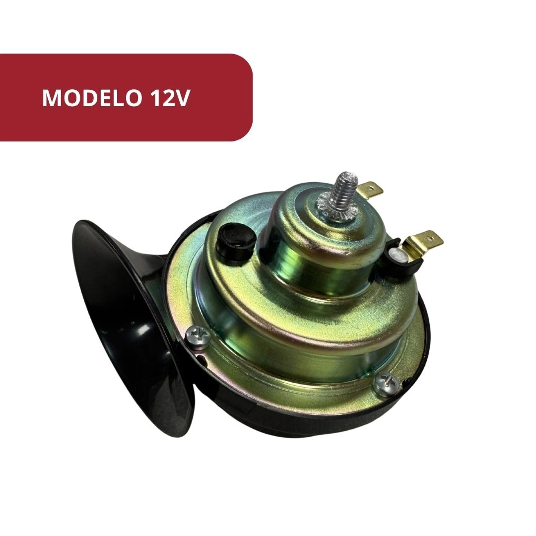 Par Buzina Caracol Para Carro Universal Grave/Agudo 12v Universal Original Vetor VT215