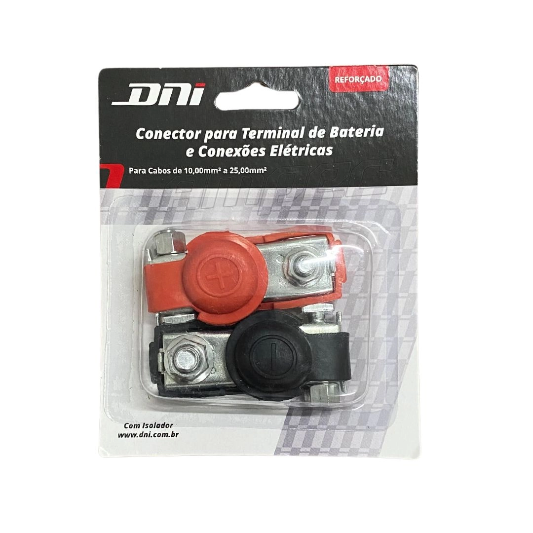 Kit 2 Terminal Bateria Automotiva Isolador Cabo 10/25mm Kit 2 Terminal Bateria Automotiva Isolador Cabo 10/25mm