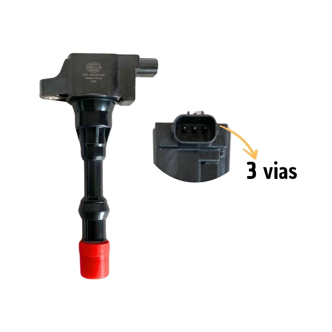 Kit 8 Bobina Ignição Honda Fit 1.4 Traseira Dianteira Hella
