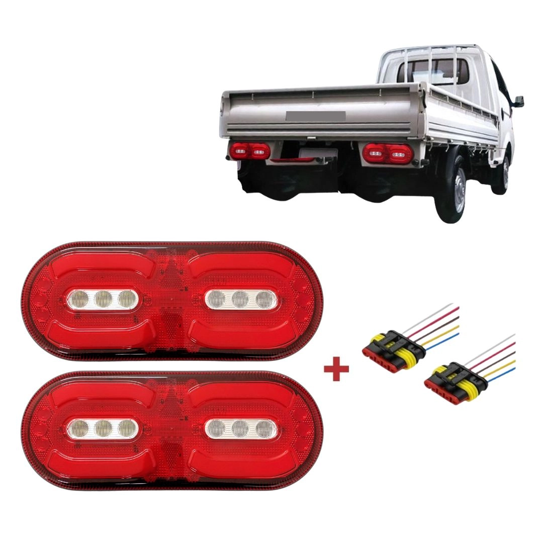 Par Lanterna Traseira Carreta Randon LED Implementos 12v