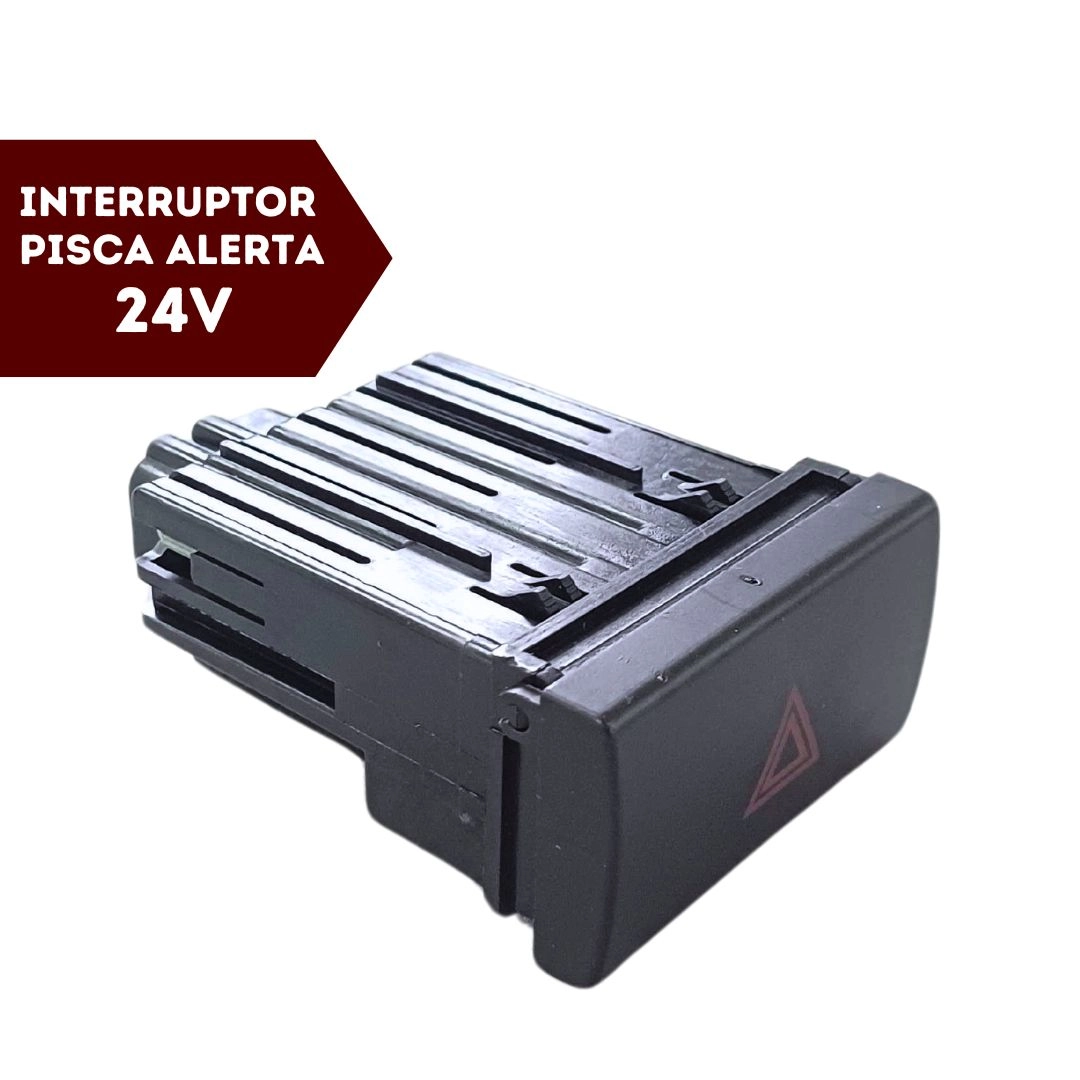 Botão Interruptor Pisca Alerta Para Ford Cargo 24V