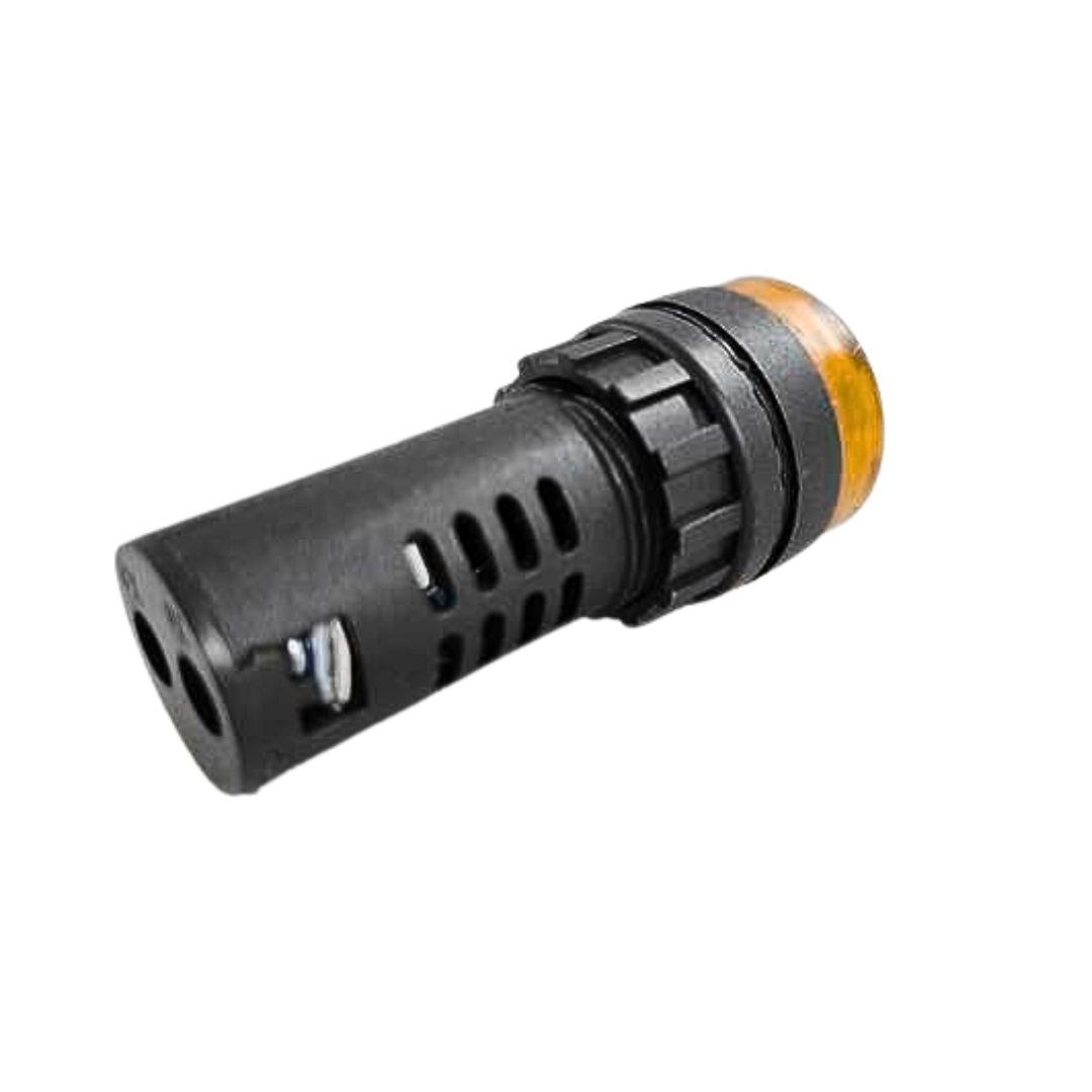 Alarme Sonoro Buzzer Sinaleiro LED Amarelo Ambar 22mm 12Vdc