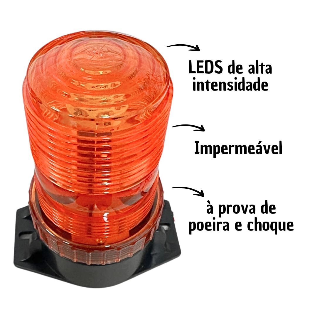 Giroflex Luz Emergência LED Giroled Universal Bivolt Âmbar