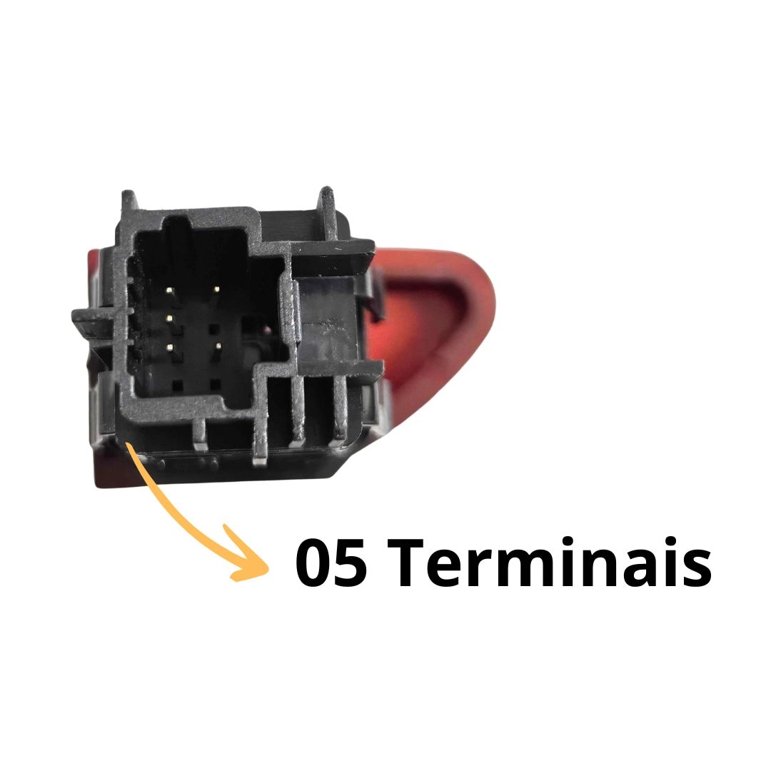 Botão Pisca Alerta Para Duster 2015 a 2022 252907372R 12v