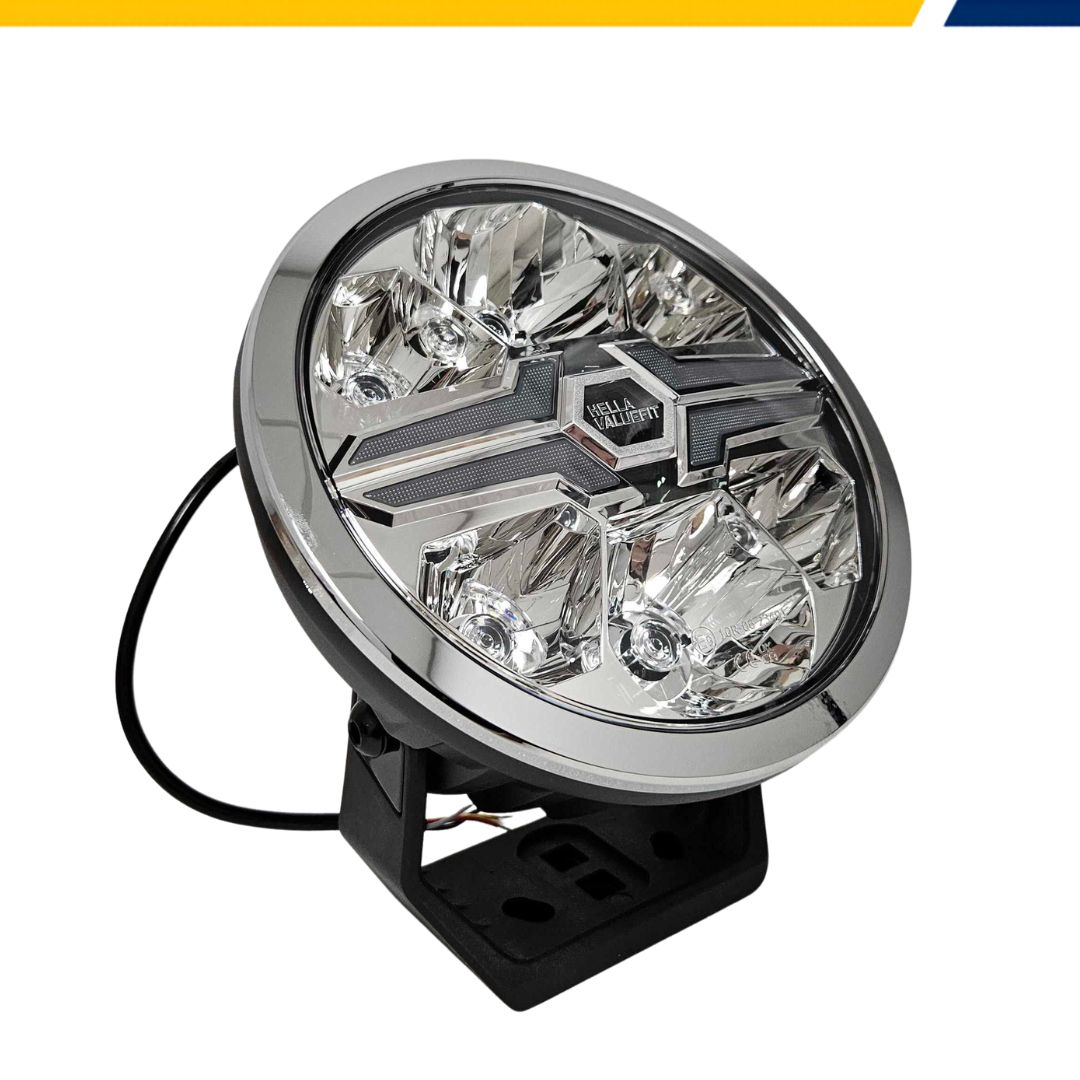 Farol 9 Polegadas LED 22cm Original Hella Blade Drl Branco/Âmbar 18W 12/24V Bivolt