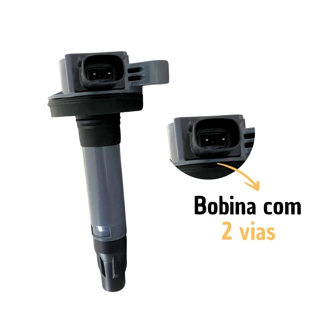 Bobina Ignição Tipo Caneta 2 Pinos Para Ford Edge 3.5 6c 2008 a 2015 Hella 7T4Z12029DA