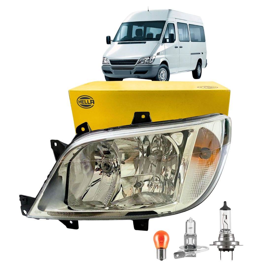 Farol Para Sprinter 414 NGT 416 CDI 1995 a 2006 LE Hella Farol Para Sprinter 414 NGT 416 CDI 1995 a 2006 LE Hella