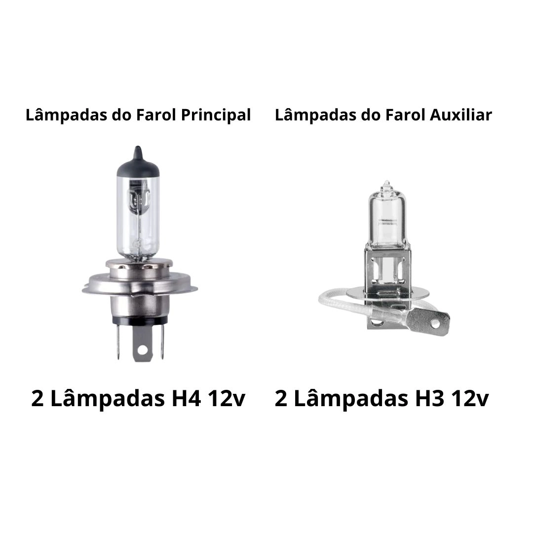 Kit Farol e Milha Para Gol Parati Quadrado G1 91 a 95 Vidro Kit Farol e Milha Para Gol Parati Quadrado G1 91 a 95 Vidro