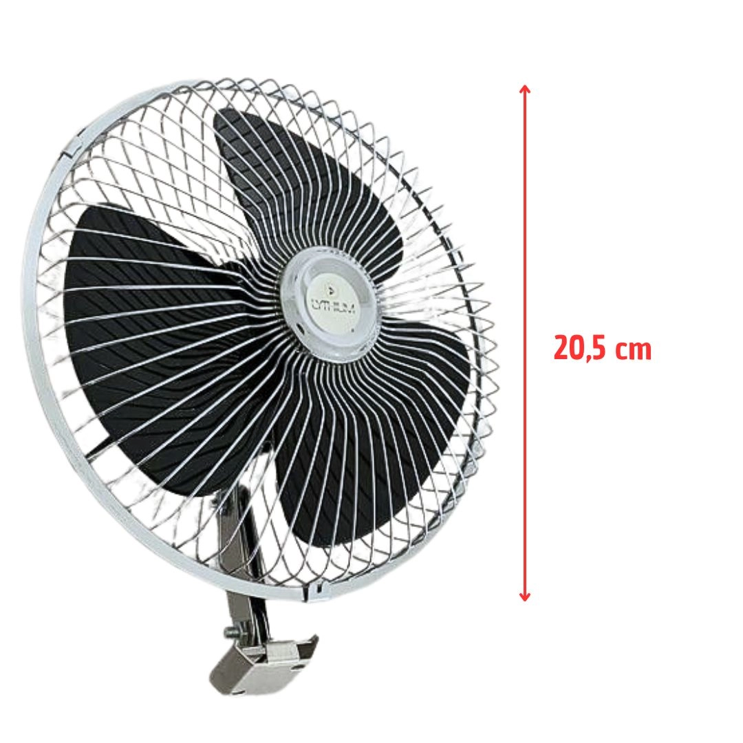 Ventilador Carro Caminhão Van Ônibus Metal 8 polegadas 12V Ventilador Carro Caminhão Van Ônibus Metal 8 polegadas 12V