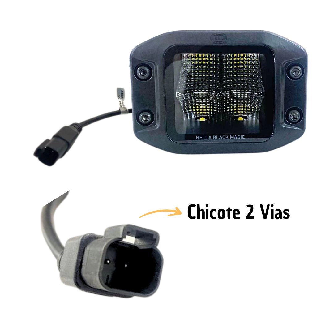 Par Farol Milha Auxiliar LED Parachoque Embutir Bivolt 12/24v Universal Hella 1FA358176831