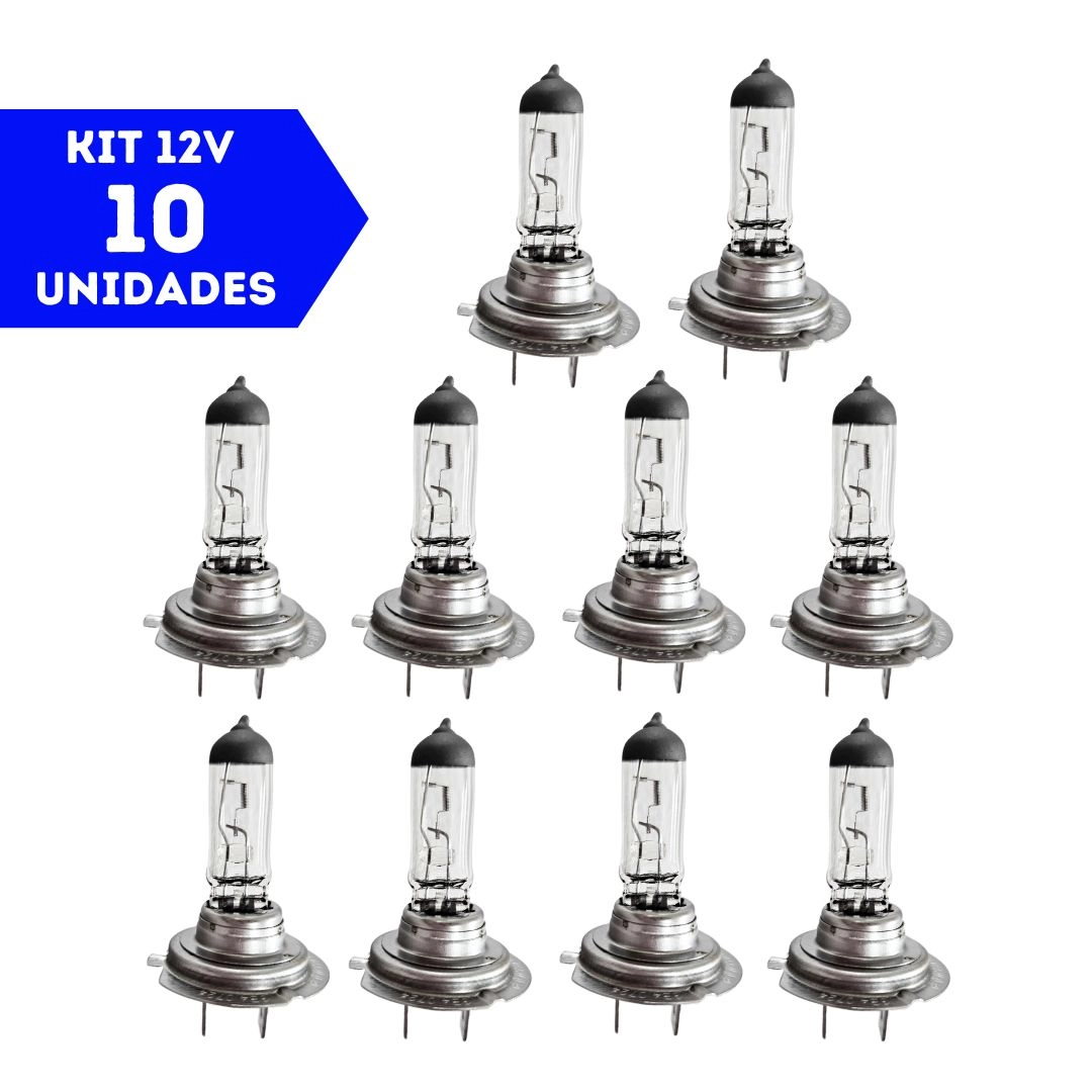 Kit 10 Lâmpadas Farol H7 12v 55w Universal Amarela Gauss Kit 10 Lâmpadas Farol H7 12v 55w Universal Amarela Gauss